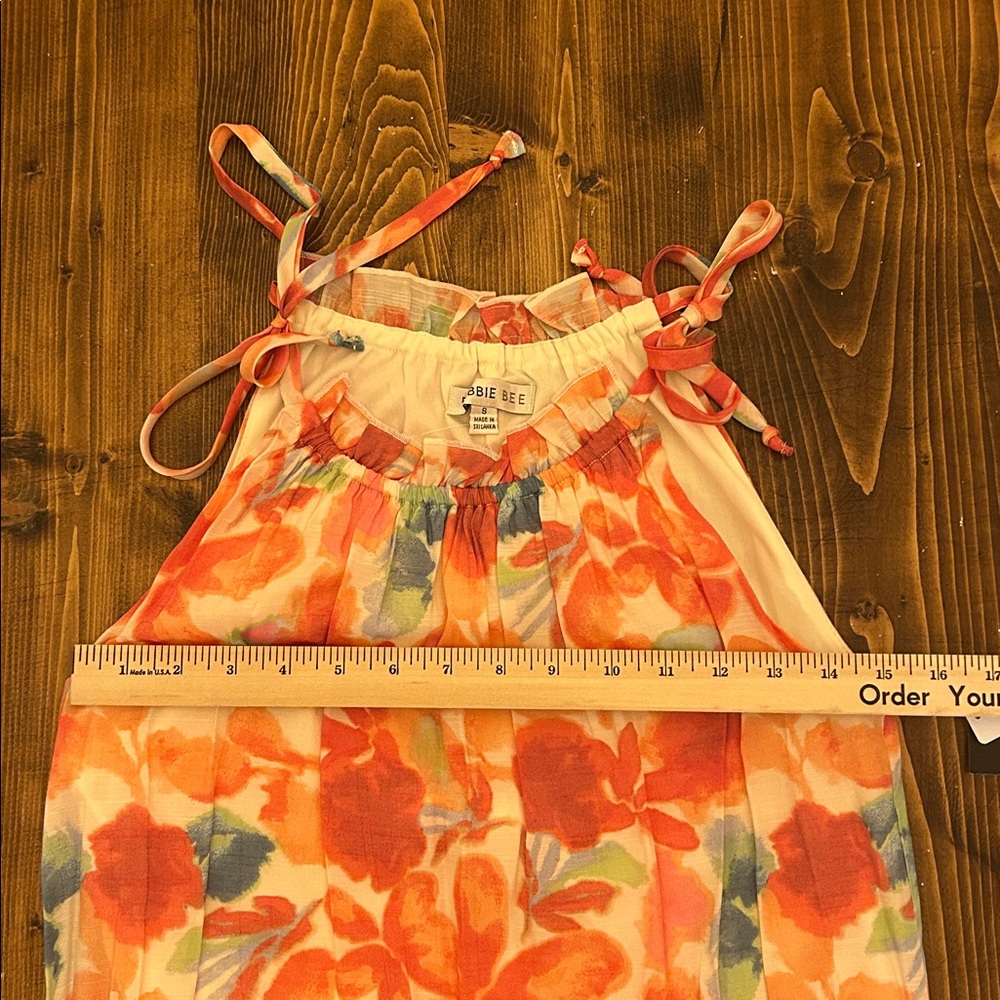 Robbie Bee Floral Midi Ruffle Bottom Dress - Picture 9 of 11